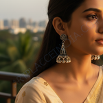 Load image into Gallery viewer, Pendientes Jhumka de plata 925 para mujer | Joyería étnica
