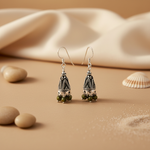 Load image into Gallery viewer, 925 Silver Green Gemstone Dangle Earrings for Women | Gift
