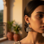 Load image into Gallery viewer, Pendientes Jhumka de plata 925 para mujer | Joyería india
