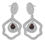Load image into Gallery viewer, 925 Silver Garnet Drop Earrings for Women | Dangle Earrings
