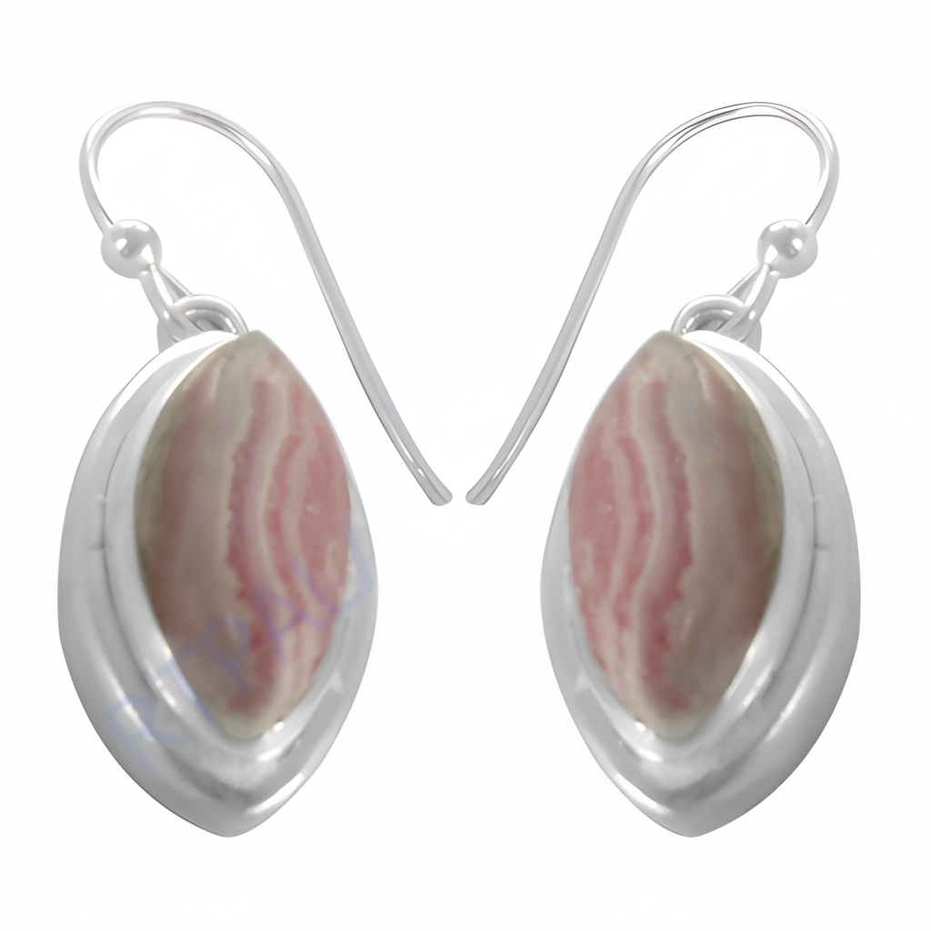 925 Silver Rhodochrosite Earrings | Gemstone Jewelry for Women
