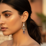 Load image into Gallery viewer, 925 Silver Amethyst Drop Earrings for Women | Dangle Jewelry
