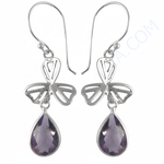 Load image into Gallery viewer, 925 Silver Amethyst Drop Earrings for Women | Gemstone Jewelry
