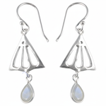 Load image into Gallery viewer, 925 Silver Moonstone Teardrop Earrings for Women | Gift
