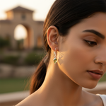 Load image into Gallery viewer, 925 Silver Peridot Drop Earrings for Women | Green Gemstone Jewelry
