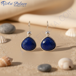 Load image into Gallery viewer, 925 Silver Lapis Lazuli Drop Earrings | Women's Jewelry
