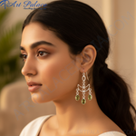 Load image into Gallery viewer, 925 Silver Peridot Dangle Earrings for Women | Green Gemstone
