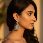 Load image into Gallery viewer, 925 Silver Marcasite Earrings | Vintage Floral Design for Women
