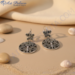 将图像加载到图库查看器中， 925纯银蝴蝶耳坠（女士款）| 玛瑙石首饰
