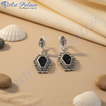 Load image into Gallery viewer, 925 Silver Black Onyx Marcasite Earrings for Women | Gift
