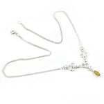 Load image into Gallery viewer, 925 Silver Citrine Y Necklace for Women | Gemstone Jewelry
