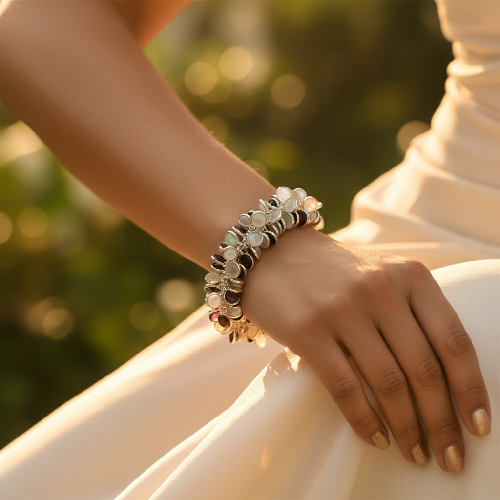 925 silver gemstone dangle necklace | women's fashion jewelry