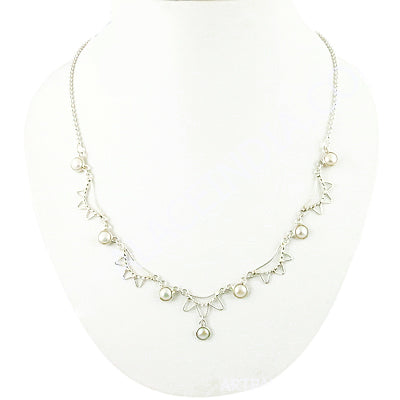 925 Silver Pearl Necklace for Women | Elegant Jewelry Gift