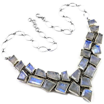 925 Silver Moonstone Necklace for Women | Statement Jewelry