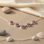 Load image into Gallery viewer, 925 Silver Rhodonite Necklace | Gemstone Jewelry for Women
