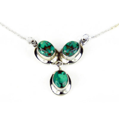 925 Silver Turquoise Necklace | Women's Gemstone Jewelry