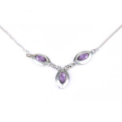925 Silver Amethyst Necklace for Women | Gemstone Jewelry