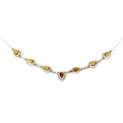 925 Silver Tiger Eye Necklace for Women | Daily Wear Jewelry