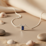Load image into Gallery viewer, 925 Silver Blue Stone Pendant Necklace for Women | Daily Wear

