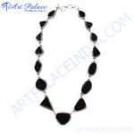 Load image into Gallery viewer, 925 Silver Onyx Stone Necklace for Women | Statement Jewelry
