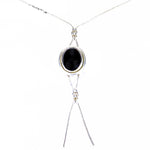 Load image into Gallery viewer, 925 Silver Onyx Pendant Necklace for Women | Minimalist Jewelry
