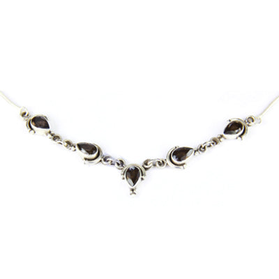 925 Silver Smoky Quartz Necklace for Women | Gemstone Jewelry