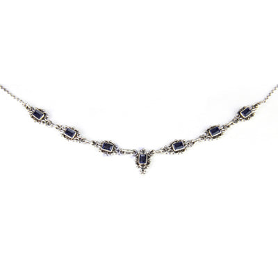 925 Silver Blue Gemstone Necklace | Women's Jewelry Gift