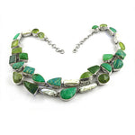 Load image into Gallery viewer, 925 Silver Green Gemstone Necklace for Women | Statement Jewelry
