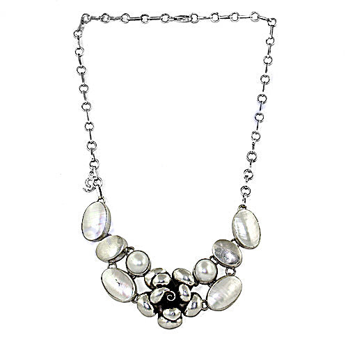 925 Silver Mother of Pearl Necklace for Women | Statement Jewelry