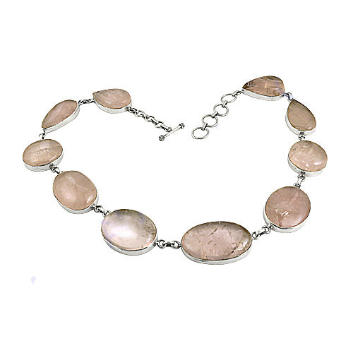 Rose Quartz Bracelet | 925 Sterling Silver | Women's Jewelry Gift