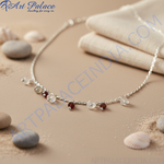 Load image into Gallery viewer, 925 Silver Gemstone Dangle Necklace for Women | Daily Wear
