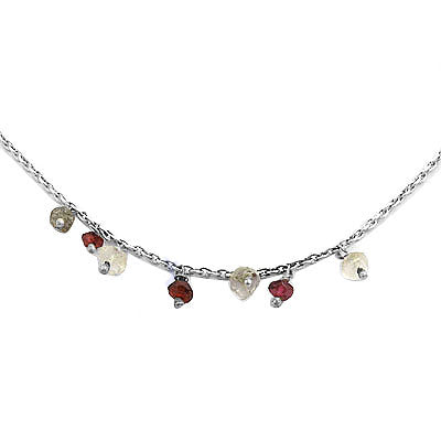 925 Silver Gemstone Dangle Necklace for Women | Daily Wear