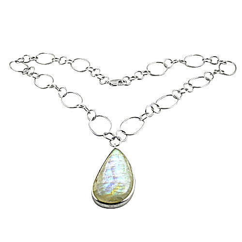 925 Silver Moonstone Teardrop Necklace for Women | Gift