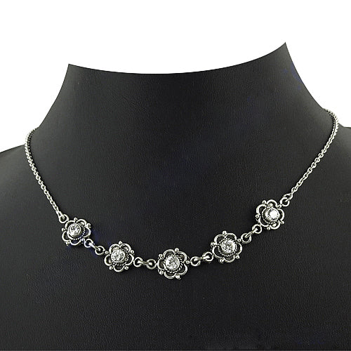 925 Silver Flower Necklace | Women's Floral Jewelry Gift