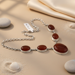 将图像加载到图库查看器中， 925 Silver Carnelian Stone Necklace for Women | Gift Jewelry
