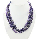 Load image into Gallery viewer, Multi-Strand Purple Gemstone Necklace for Women | Fashion Jewelry
