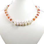 Load image into Gallery viewer, Pearls &amp; Carnelian Bead Necklace for Women | Gemstone Jewelry
