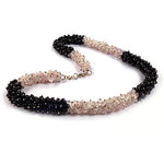 Load image into Gallery viewer, Rose Quartz &amp; Onyx Beaded Necklace | Gemstone Jewelry for Women

