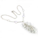 Load image into Gallery viewer, Silver Crystal Drop Necklace for Women | Elegant Jewelry
