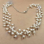 Load image into Gallery viewer, Pearl Cluster Necklace | Sterling Silver | Women's Fashion Jewelry
