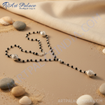 Load image into Gallery viewer, Rosario de cuentas negras | Joyería religiosa para la oración
