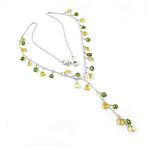 Load image into Gallery viewer, 925 Silver Gemstone Drop Necklace for Women | Daily Wear
