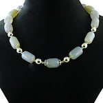 Load image into Gallery viewer, Beaded Agate Necklace for Women | Silver Ball Chain Jewelry
