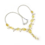 Load image into Gallery viewer, Silver Citrine Gemstone Necklace for Women | Fashion Jewelry
