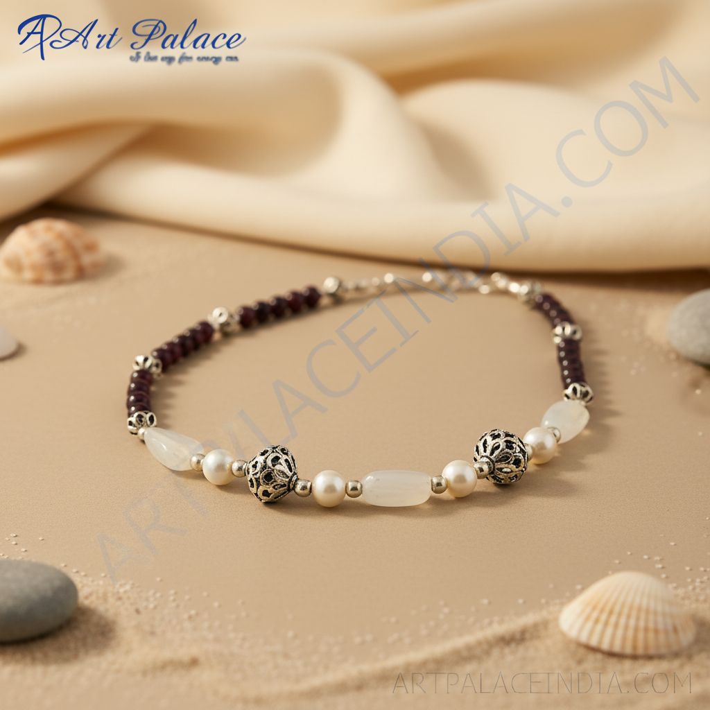 Beaded gemstone necklace for women | fashion jewelry gift