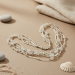 将图像加载到图库查看器中， Multi Strand White Gemstone Necklace | Statement Jewelry for Women

