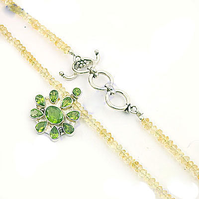 925 Silver Peridot Necklace for Women | Gemstone Jewelry