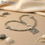 Load image into Gallery viewer, 925 Silver Labradorite Beaded Necklace for Women | Daily Wear
