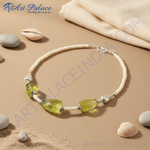 Load image into Gallery viewer, Gemstone Bead Necklace | Women&#39;s Lime Green Stone Jewelry
