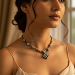 Load image into Gallery viewer, Oxidized Silver Crystal Necklace for Women | Gift Jewelry
